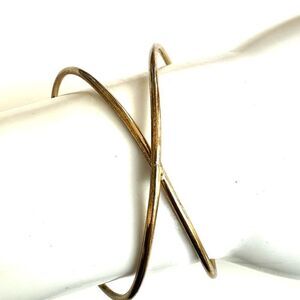 Gold tone  cut out open cuff bracelet